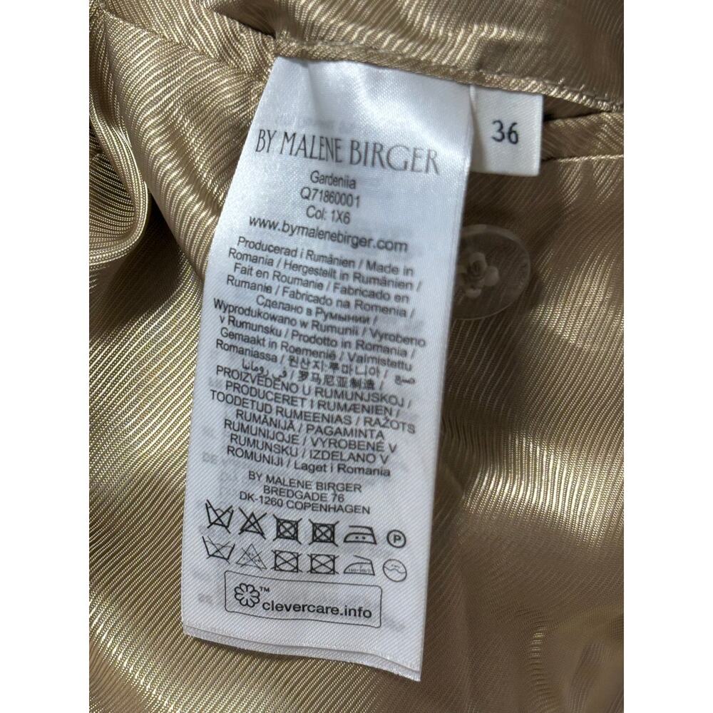 By Malene Birger Gardenia Beige Fringe Coat 36 FR 4 US - Picture 5 of 5